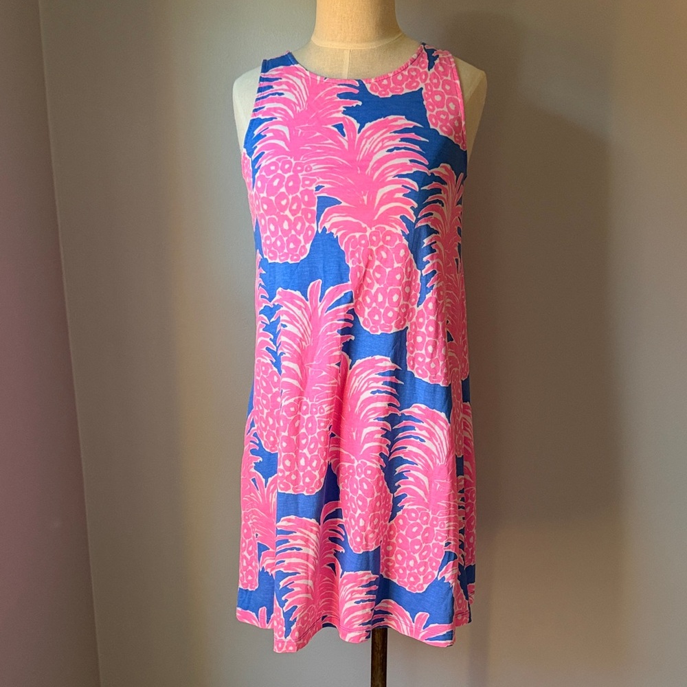 Lilly Pulitzer Kristen Sleeveless Cotton Dress w/Little Flamenco Print Size XS
